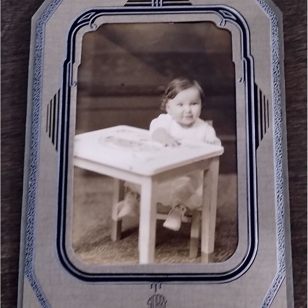 Vintage Studio Portrait Black White Photos Lot/7 Children Infants Mid Century MN